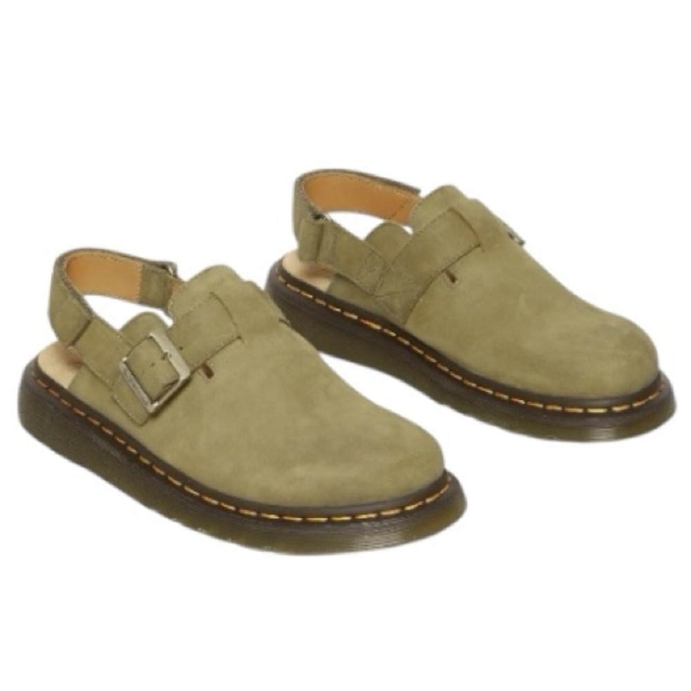 ✨BNWOT - Dr. Martens Jorge II Leather Slingback Mules - Muted Olive - size EU43✨